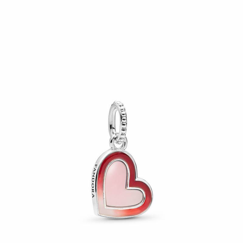 Pandora Asymmetric Heart Of Love Charm - Sterling Silver/Mixed Enamel - Canada | IR9445VO